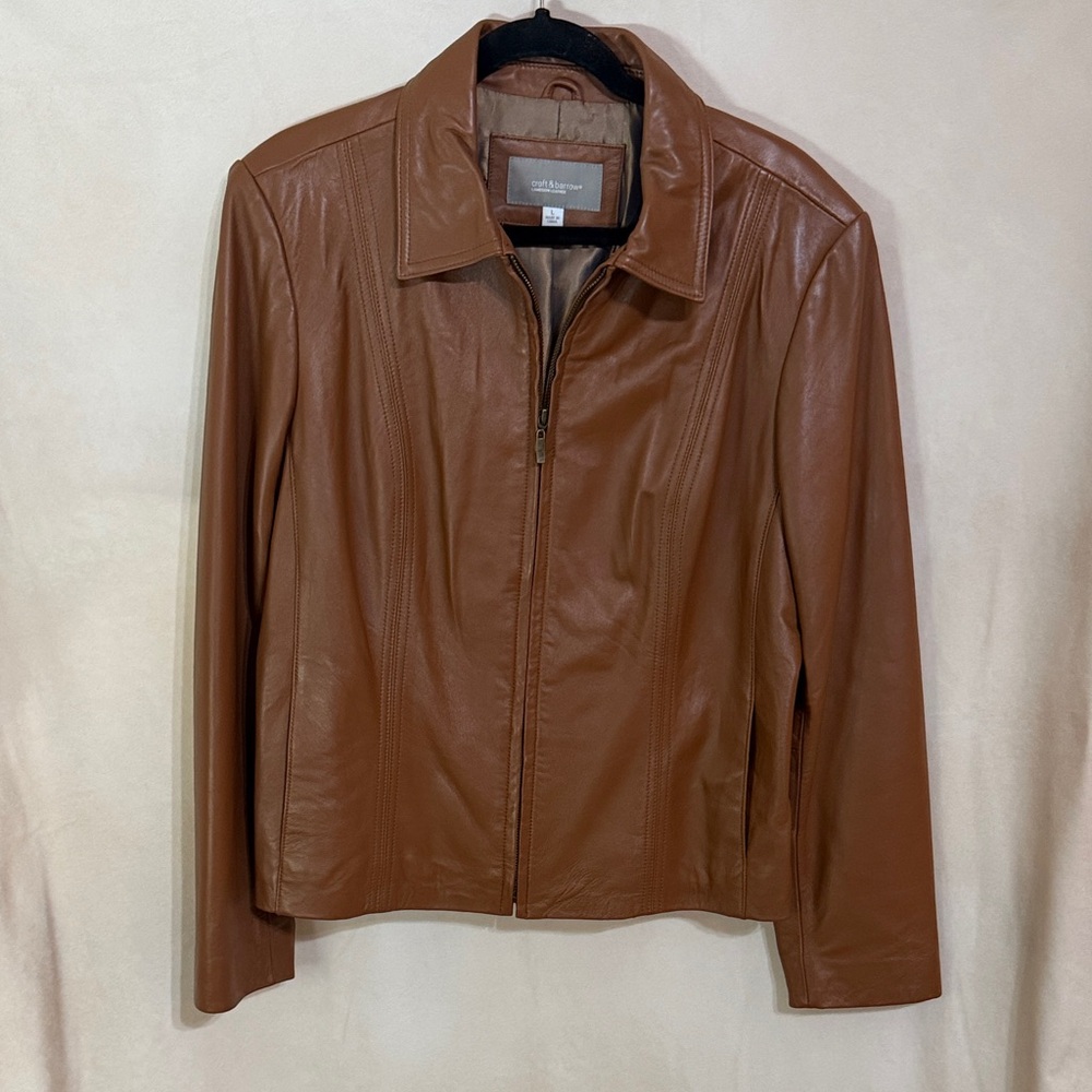 Croft & Barrow Brown Leather Jacket